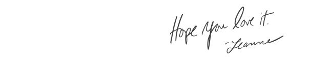 Hope you love it.