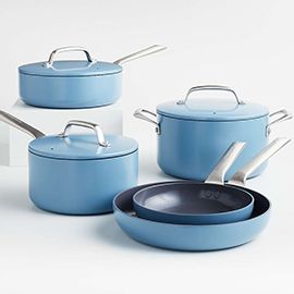 Crate & Barrel EvenCook Ceramic™ Denim Cookware Set