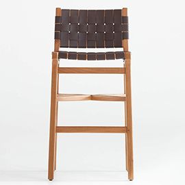 Taj Leather Strap Bar Stool