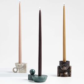 Noyau Marble Taper Candle Holders