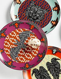 PATCH NYC Creepy Crawly Salad Plates, Set of 4