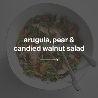 arugala, pear & candied walnut salad