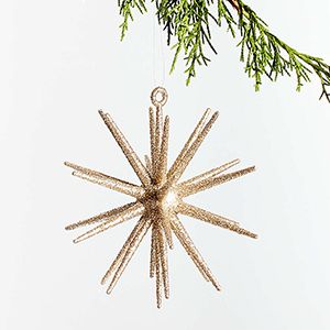 Gold Glitter 3D Star Christmas Tree Ornament
