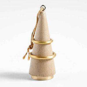 Brass and Wood Tree Ornament