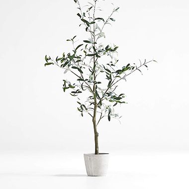 potted faux olive tree 5'