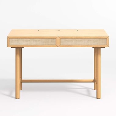 granger 48" oak desk with outlet