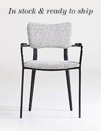 klee grey boucle dining chair