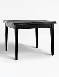 pratico bruno black extension square dining table