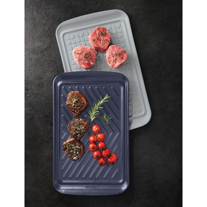 Prep and Serve Stacking Grill Prep Trays, Set of 2 | Crate & Barrel