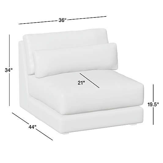 Retreat Armless Chair Sectional Piece