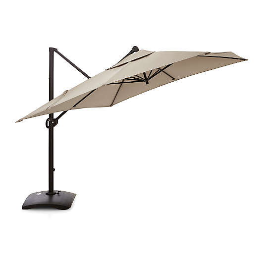 10' Square Cantilever Outdoor Patio Umbrella with Base