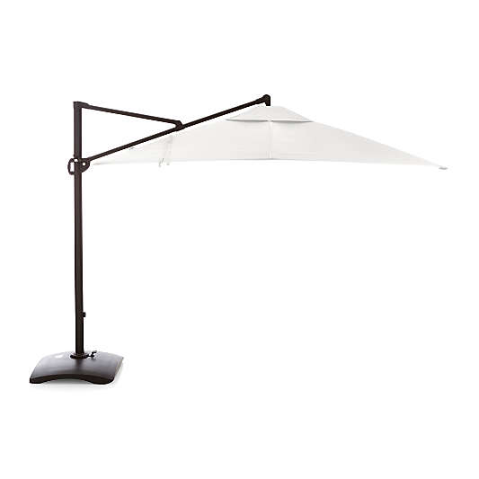 10' White Sand Sunbrella ® Square Cantilever Outdoor Patio Umbrella Canopy