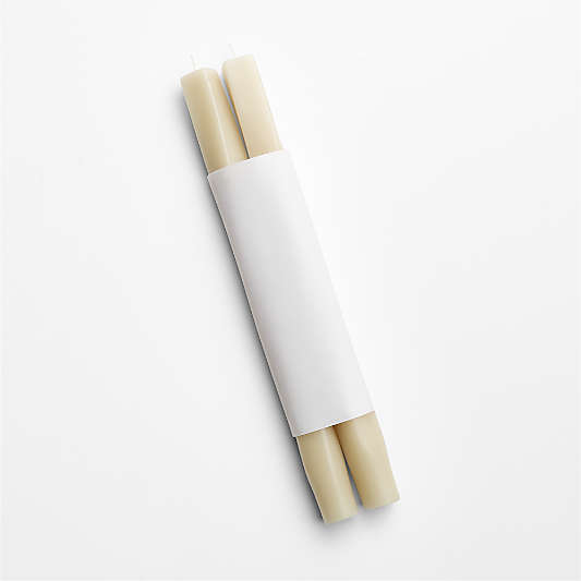 10" Oat Square Twisted Tapers, Set of 2