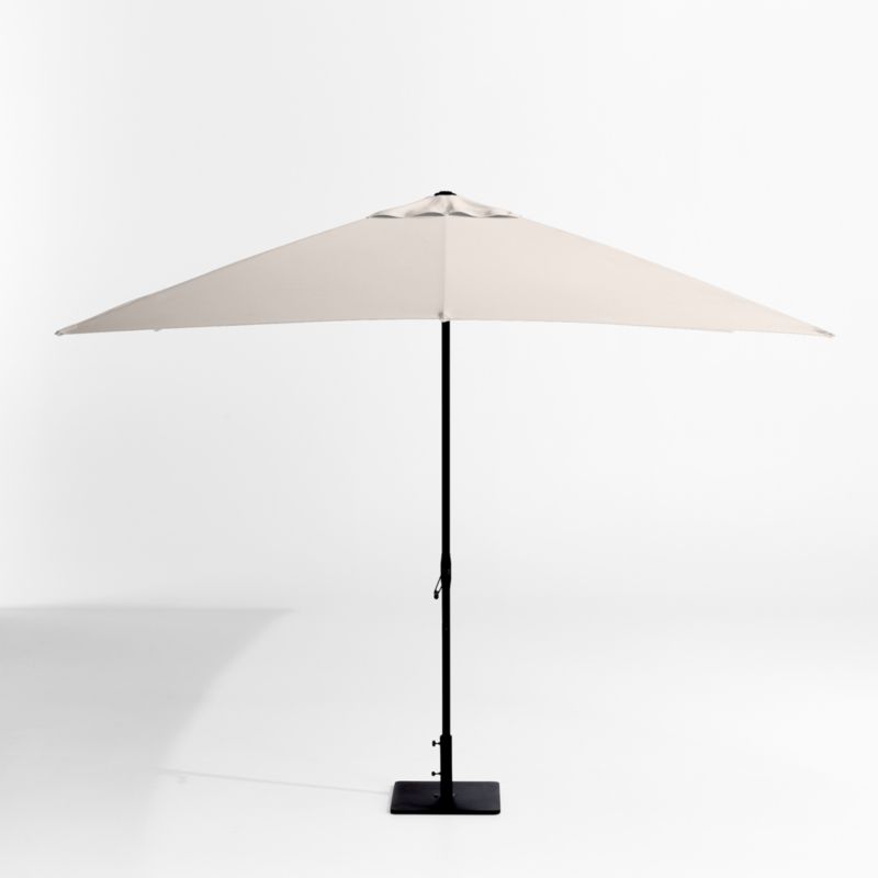 10' Rectangle Sunbrella® Canvas Canvas Outdoor Patio Umbrella with Black Metal Frame - image 2 of 5
