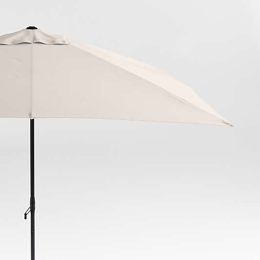 10' Rectangle Sunbrella® Canvas Canvas Outdoor Patio Umbrella with Black Metal Frame