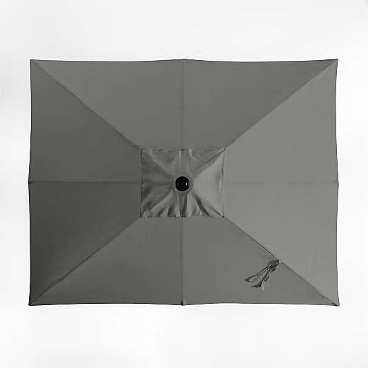 10' Rectangle Canvas Charcoal Sunbrella® Outdoor Patio Umbrella Cover