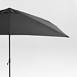 black 8 x 10 patio umbrella 8'x10' Designer Rectangle - Infinite 360 Auto Tilt Solar Lux Item No. Tempo 8 ft. x 10
