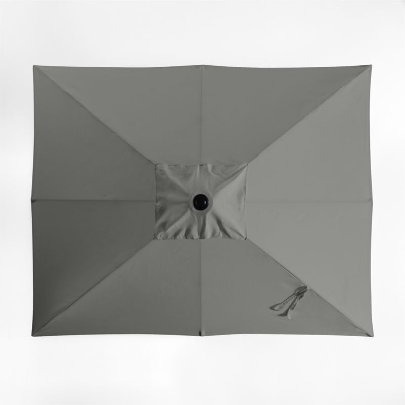 10' Rectangle Sunbrella® Canvas Charcoal Outdoor Patio Umbrella with Black Metal Frame - image 3 of 5