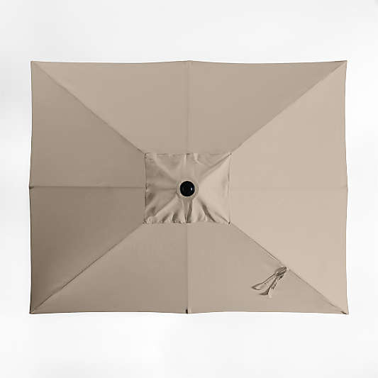 10' Rectangle Canvas Flax Sunbrella® Outdoor Patio Umbrella Cover