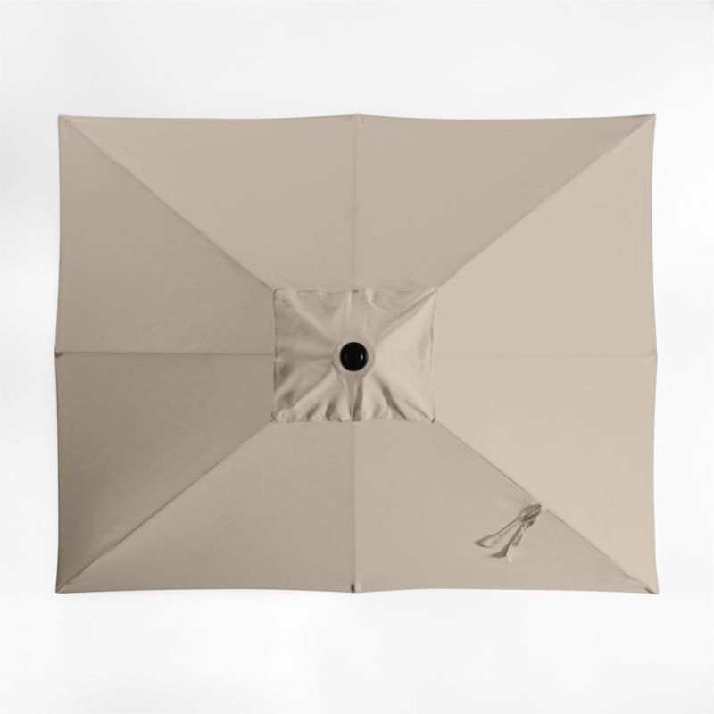 10' Rectangle Sunbrella® Canvas Flax Outdoor Patio Umbrella with Black Metal Frame - image 3 of 5