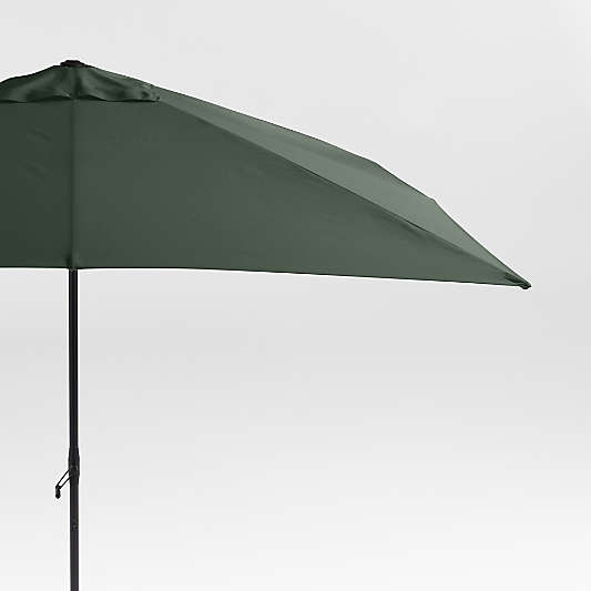 10' Rectangle Sunbrella® Cast Ivy Green Outdoor Patio Umbrella with Black Metal Frame