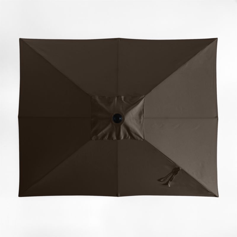 10' Rectangle Sunbrella® Canvas Java Outdoor Patio Umbrella with Black Metal Frame - image 3 of 5