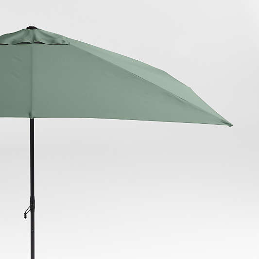 10' Rectangle Sunbrella® Canvas Spa Outdoor Patio Umbrella with Black Metal Frame