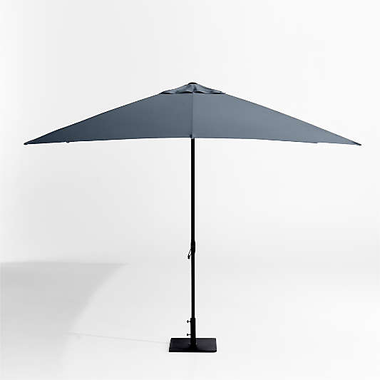 10' Rectangle Sunbrella® Cast Harbor Outdoor Patio Umbrella with Black Metal Frame