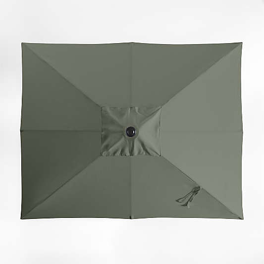 10' Rectangle Cast Sage Sunbrella® Outdoor Patio Umbrella Cover