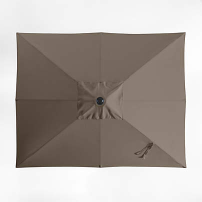 10' Rectangle Sunbrella® Cast Shale Outdoor Patio Umbrella Cover