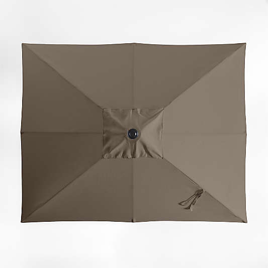 10' Rectangle Sunbrella® Cast Shale Outdoor Patio Umbrella Cover