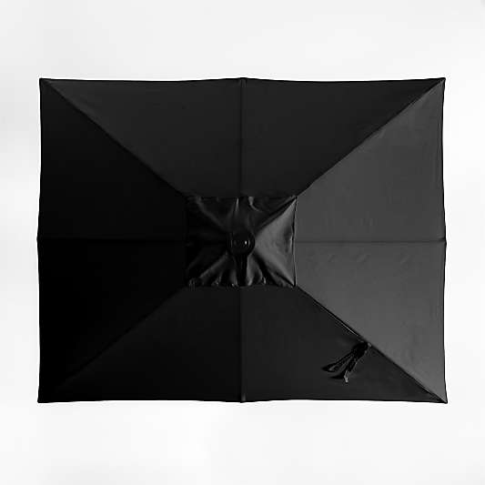 10' Rectangle Sunbrella® Canvas Black Outdoor Patio Umbrella Cover