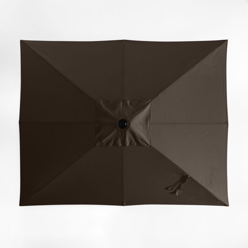 10' Rectangle Sunbrella® Canvas Java Outdoor Patio Umbrella with Faux Wood Metal Frame - image 3 of 5