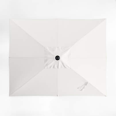 10' Rectangle Canvas White Sunbrella® Outdoor Patio Umbrella Cover