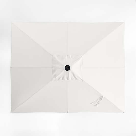 10' Rectangle Sunbrella® Canvas White Outdoor Patio Umbrella Cover