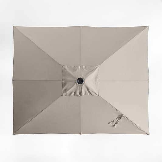 10' Rectangle Sunbrella® Cast Ash Brown Outdoor Patio Umbrella Cover