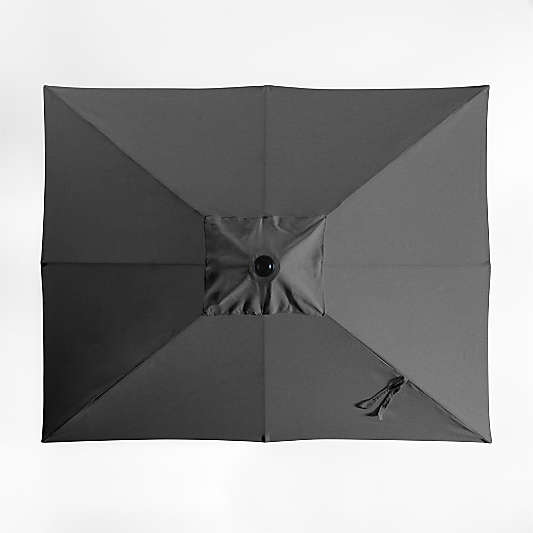 10' Rectangle Sunbrella® Cast Charcoal Grey Outdoor Patio Umbrella Cover