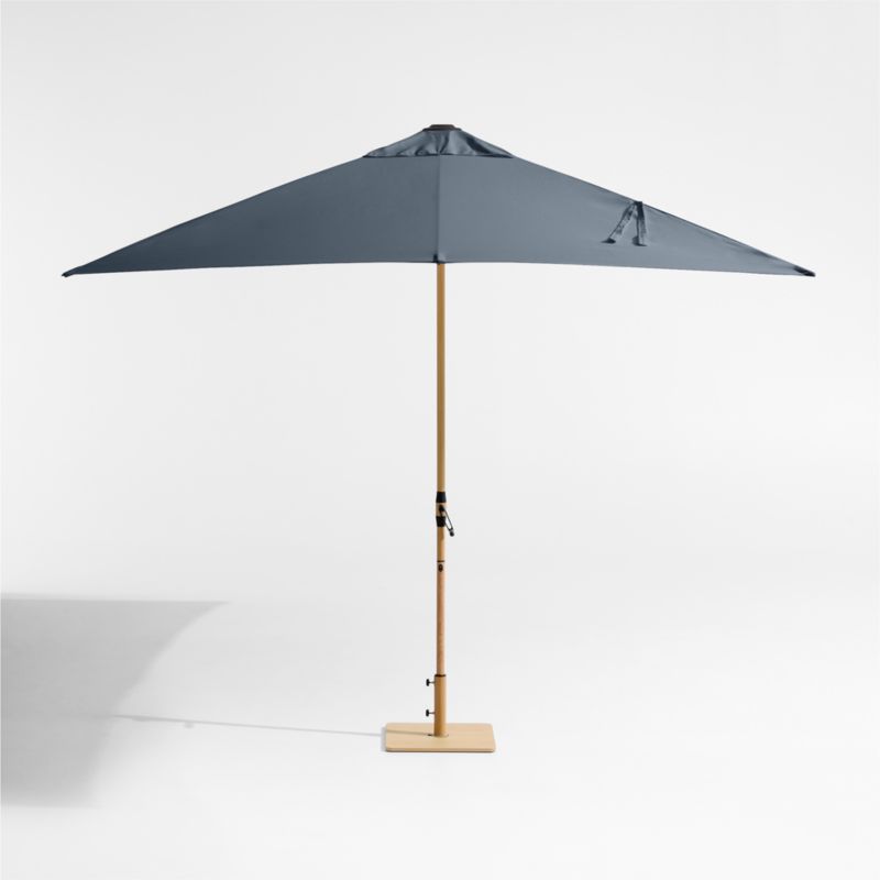 10' Rectangle Sunbrella® Cast Harbor Outdoor Patio Umbrella with Faux Wood Metal Frame - image 2 of 5