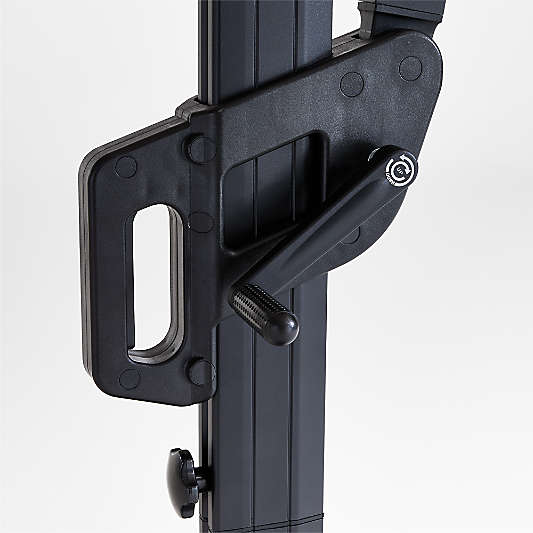 9' Square Black Metal Outdoor Cantilever Patio Umbrella Frame