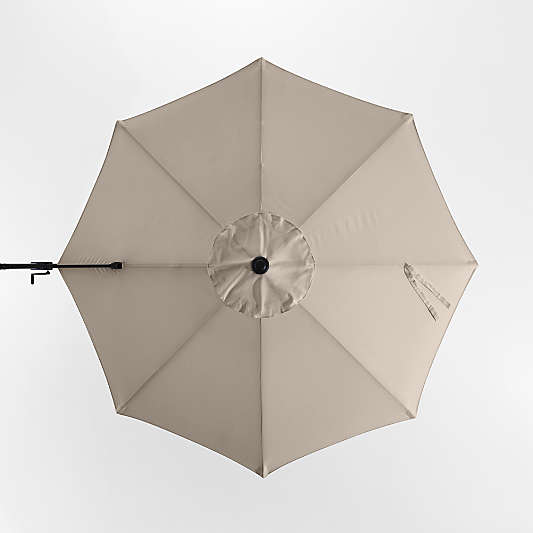 10' Round Sunbrella® Cast Ash Brown Outdoor Cantilever Patio Umbrella Cover