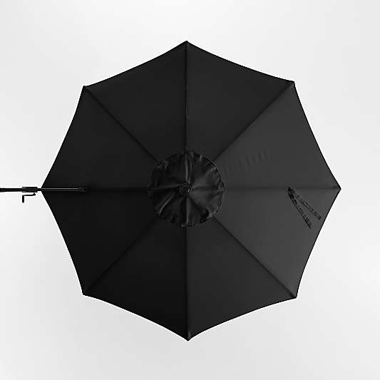 10' Round Sunbrella® Canvas Black Outdoor Cantilever Patio Umbrella Cover
