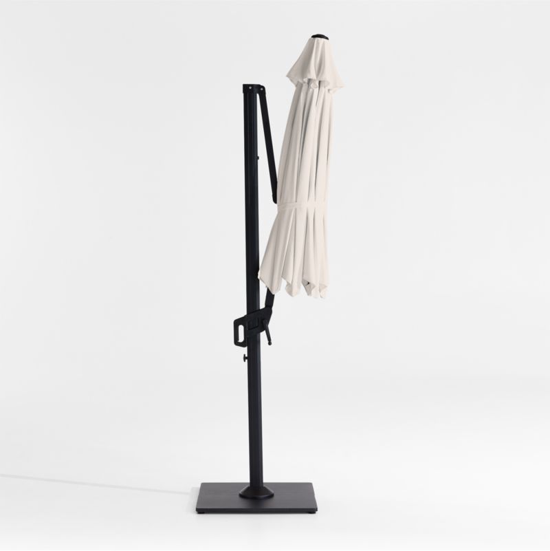 10' Canvas Canvas Sunbrella® Round Cantilever Outdoor Patio Umbrella with Black Metal Frame - image 3 of 6