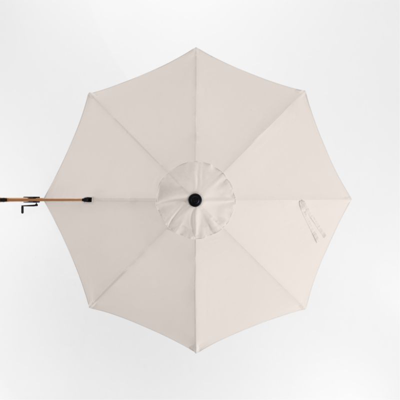 10' Canvas Canvas Sunbrella® Round Cantilever Outdoor Patio Umbrella with Faux Wood Metal Frame - image 4 of 6