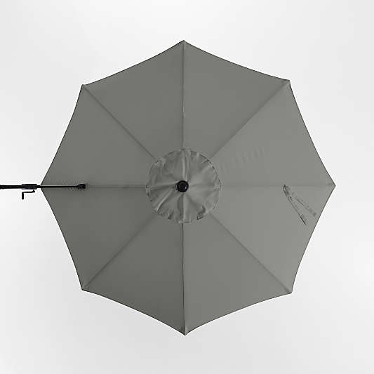 10' Round Sunbrella® Canvas Charcoal Outdoor Cantilever Patio Umbrella Cover