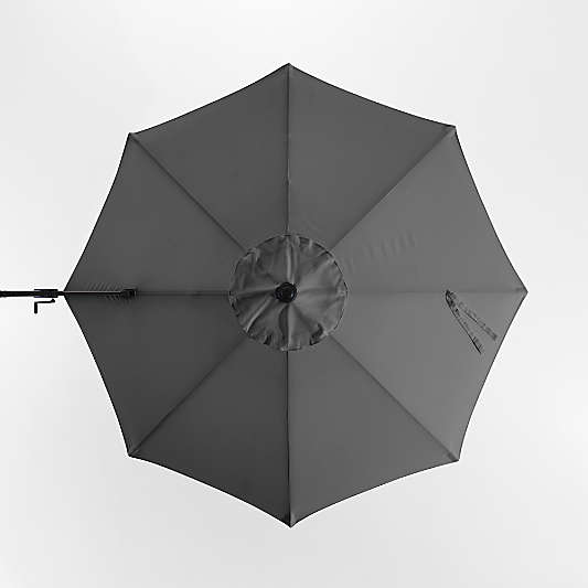 10' Round Sunbrella® Cast Charcoal Grey Outdoor Cantilever Patio Umbrella Cover