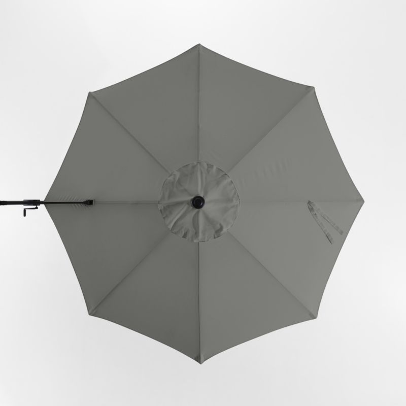 10' Canvas Charcoal Sunbrella® Round Cantilever Outdoor Patio Umbrella with Black Metal Frame - image 4 of 6
