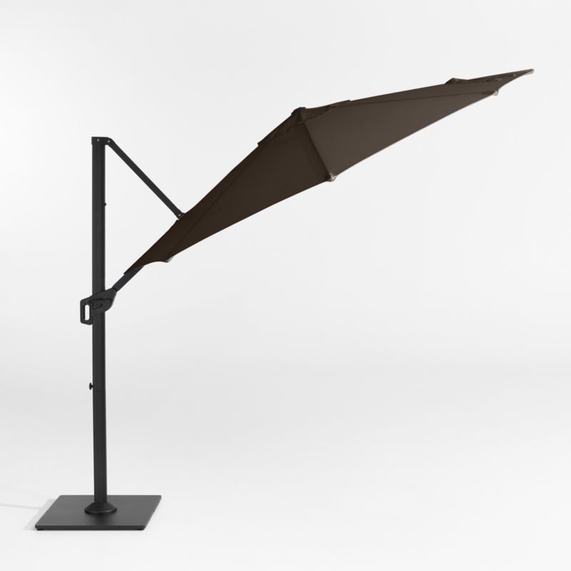 10' Canvas Java Sunbrella® Round Cantilever Outdoor Patio Umbrella with Black Metal Frame - image 2 of 6