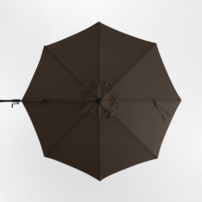 10' Canvas Java Sunbrella® Round Cantilever Outdoor Patio Umbrella with Black Metal Frame - image 4 of 6