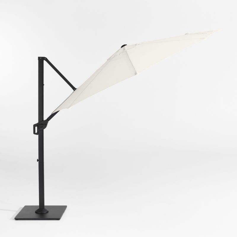10' Canvas Natural Sunbrella® Round Cantilever Outdoor Patio Umbrella with Black Metal Frame - image 2 of 6