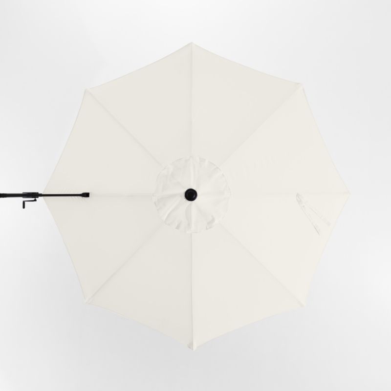 10' Canvas Natural Sunbrella® Round Cantilever Outdoor Patio Umbrella with Black Metal Frame - image 4 of 6